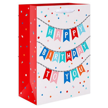American Greetings Happy Birthday Banner Medium Gift Bag
