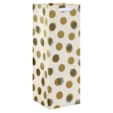 American Greetings Gold Dots Beverage Gift Bag