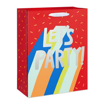 American Greetings Let's Party Large Red Gift Bag
