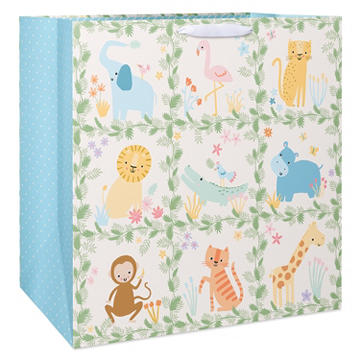 American Greetings Animals Squares Colossal Square Baby Gift Bag