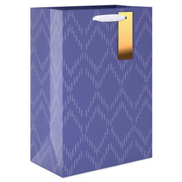 American Greetings Purple Chevron Medium Gift Bag