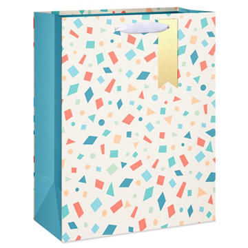 American Greetings Confetti Large Ivory Gift Bag