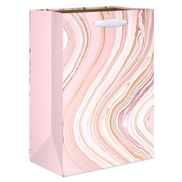 American Greetings Pink Marble Large Wedding Gift Bag