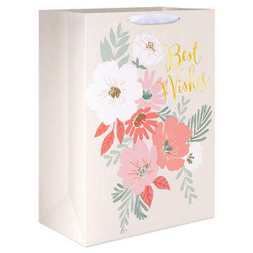 American Greetings Best Wishes Jumbo Ivory Wedding Gift Bag