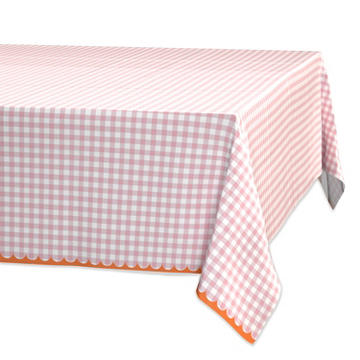American Greetings Pink Gingham Plastic Table Cover