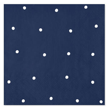 American Greetings Polka Dots on Navy Lunch Napkins