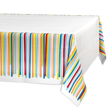 American Greetings Colorful Streamers Birthday Plastic Table Cover