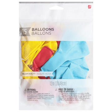 American Greetings Assorted Red, Yellow, & Blue Uninflated Balloons