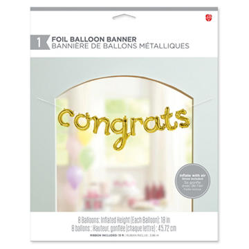 American Greetings Gold 'Congrats' Foil Balloon Uninflated Banner