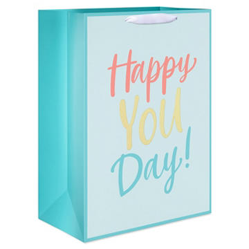 American Greetings Happy You Day Teal Everyday Jumbo Gift Bag