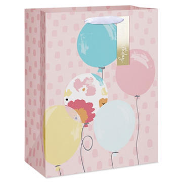 American Greetings Balloons Birthday Large Gift Bag with Tag