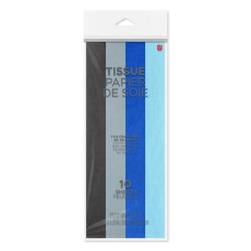 American Greetings Blue, Black, and Gray Tissue Paper, 8 ct