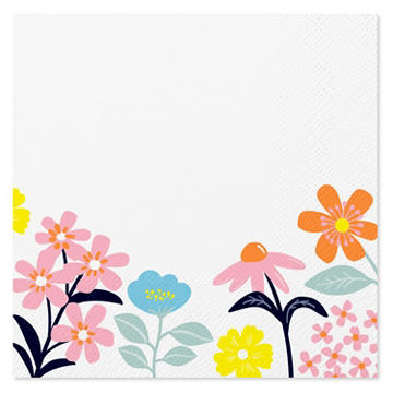 American Greetings Colorful Flowers Beverage Napkins
