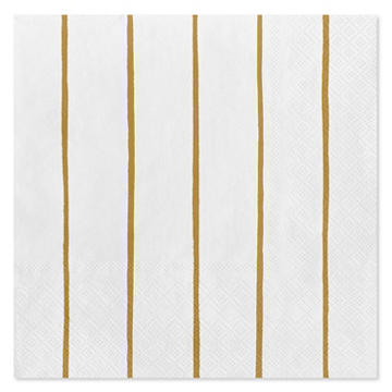 American Greetings Gold Stripes Lunch Napkins