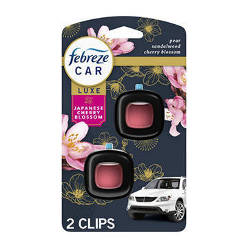 Febreze Luxe Car Vent Clip Air Fresheners - Japanese Cherry Blossom