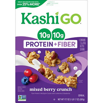 Kashi GO 10g Protein + Fiber Mixed Berry Crunch Cereal