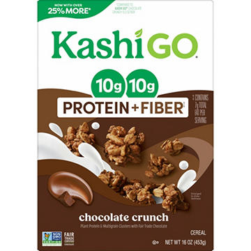 Kashi GO 10g Protein + Fiber Chocolate Crunch Cereal