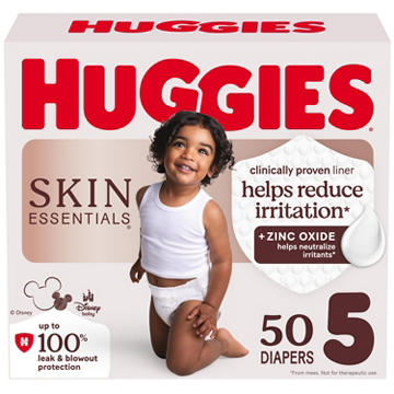 Huggies Skin Essentials Baby Diapers, Size 5 (27+ lbs)