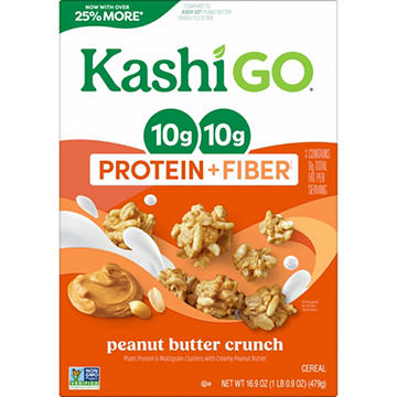 Kashi GO 10g Protein + Fiber Peanut Butter Crunch Cereal