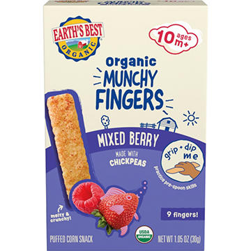 Earth's Best Organic Munchy Fingers - Mixed Berry