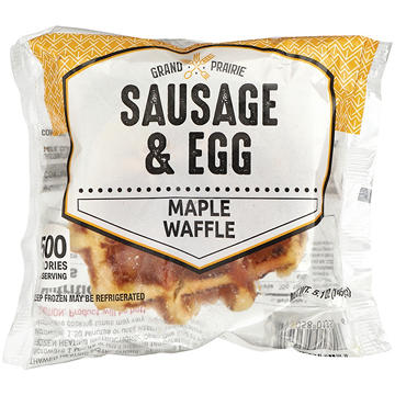 Grand Prairie Maple Waffle Breakfast Sandwich - Sausage & Egg