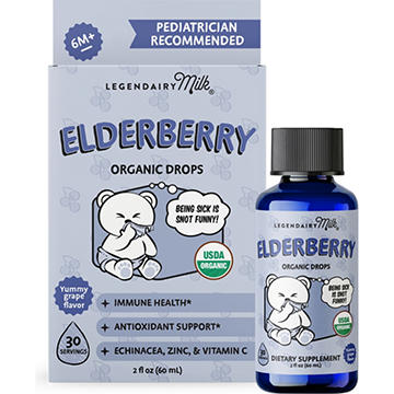 Legendairy Milk Elderberry Organic Drops - Grape