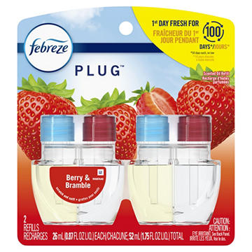 Febreze Plug In Air Freshener Odor-Fighting Scented Oil Refill - Berry & Bramble