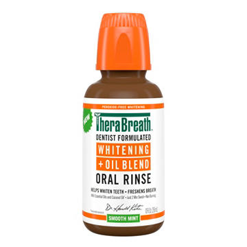 TheraBreath Whitening + Oil Blend Oral Rinse - Smooth Mint