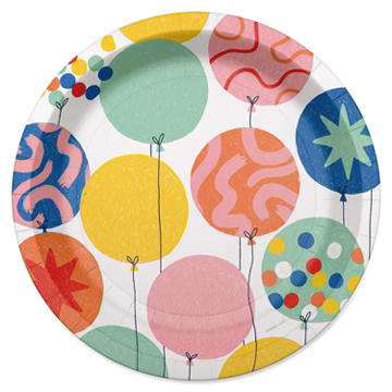 American Greetings Multicolored Balloons 7" Paper Plates