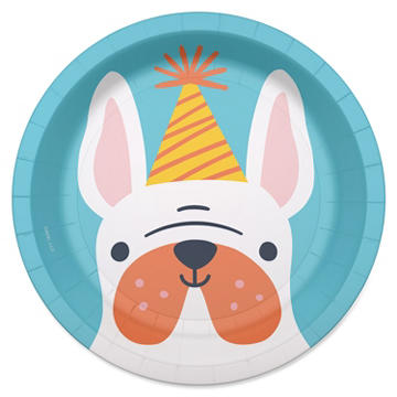 American Greetings Dog with Birthday Hat 7" Paper Plates