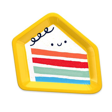 American Greetings Piece of Cake 7" Paper Plates