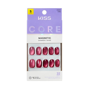 KISS CORE Magnectic Nails - Flaming (Purple Round Short Nails)