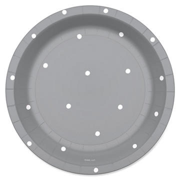 American Greetings Polka Dots on Silver 7" Paper Plates