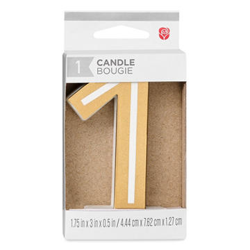 American Greetings Number 1 Gold Birthday Candle