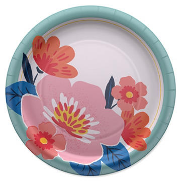 American Greetings Floral Arrangement 9" Paper Plates
