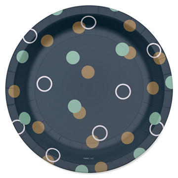 American Greetings Bubbles on Navy 7" Paper Plates
