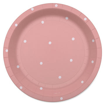 American Greetings Polka Dots on Pink 7" Paper Plates