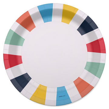 American Greetings Multicolored Deco 7" Paper Plates