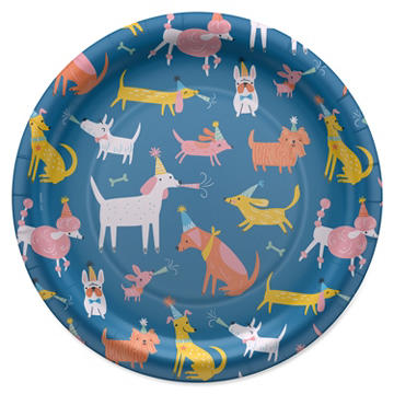 American Greetings Colorful Dogs 9" Birthday Paper Plates