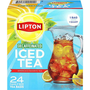 Lipton Decaffeinated Family Size Iced Tea Bags