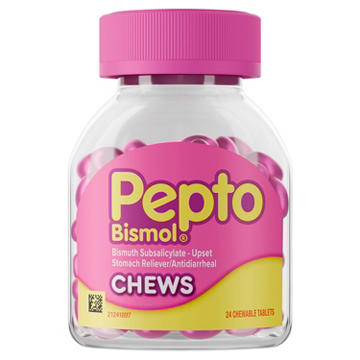 Pepto-Bismol Chewable Tablets, Fast & Effective Digestive Relief from Nausea, Heartburn, Indigestion, Upset Stomach, & Diarrhea