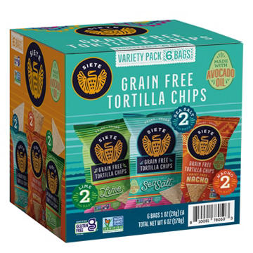 Siete Grain Free Tortilla Chips Variety Pack 1 oz Bags