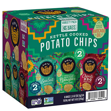 Siete Kettle Cooked Potato Chips Variety Pack 1.5 oz Bags
