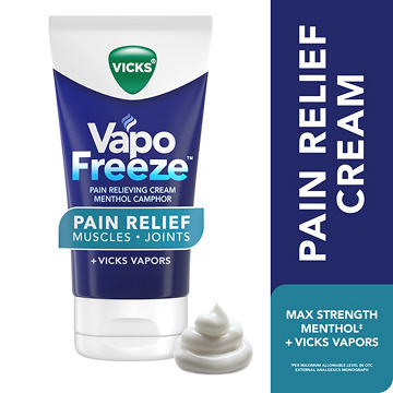 Vicks VapoFreeze Topical Pain Cream, Maximum Strength Menthol for Muscle, Joint, Knee, & Back Pain Relief