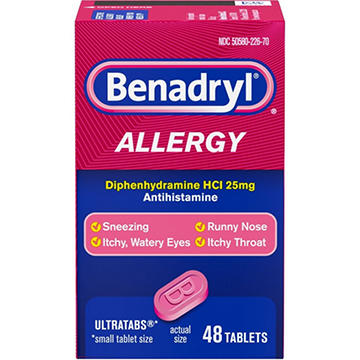 Benadryl Antihistamine Allergy Relief Ultratabs Tablets