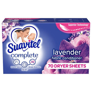 Suavitel Complete Care Fabric Conditioner Dryer Sheets - Lavender