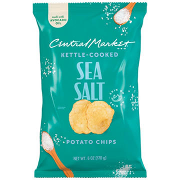 Central Market Kettle-Cooked Potato Chips - Sea Salt