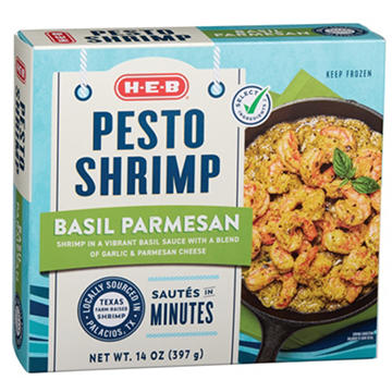 H-E-B Sauced Pesto Shrimp - Basil Parmesan