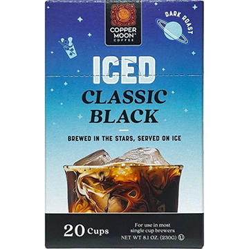 Copper Moon Iced Classic Black Medium Roast Single Serve Coffee Cups