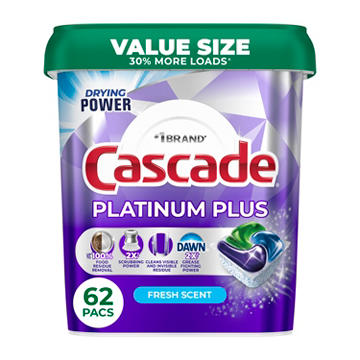 Cascade Platinum Plus Dishwasher Pods - Fresh Scent